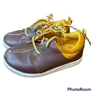 Clarks Baby Boy First Shoe Brown Size 6.5